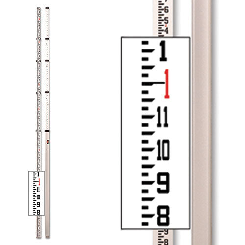 06-816C 16' Aluminum Level Rod - Inches