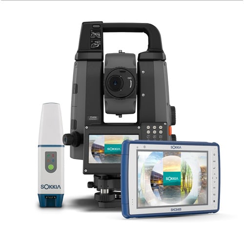 Sokkia IX503 3" Robotic Total Station Hybrid Bundle w/ GCX3 GNSS Receiver - IX-1500-GCX3
