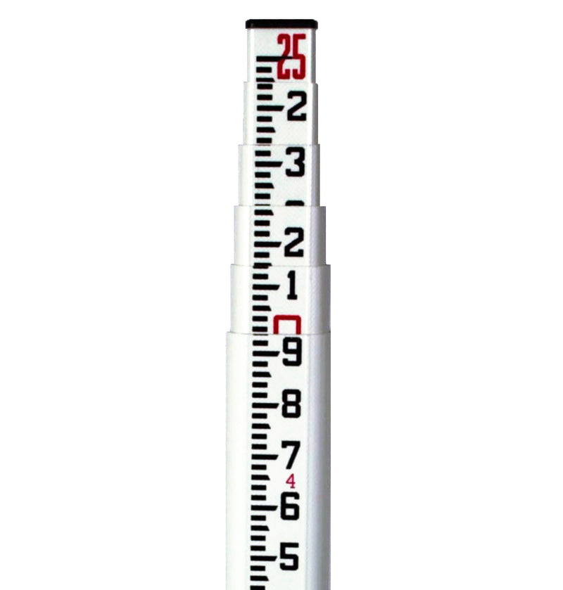 98010 SVR-25 25' SVR Fiberglass Level Rod - 10ths