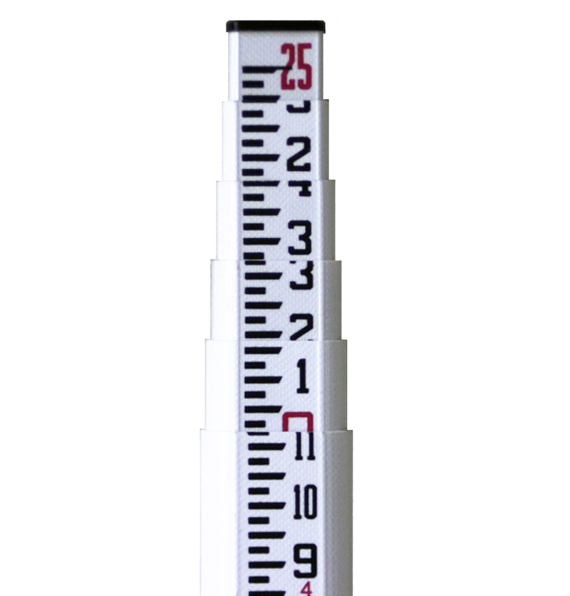 98011 SVR-25 25' SVR Fiberglass Level Rod - Inches