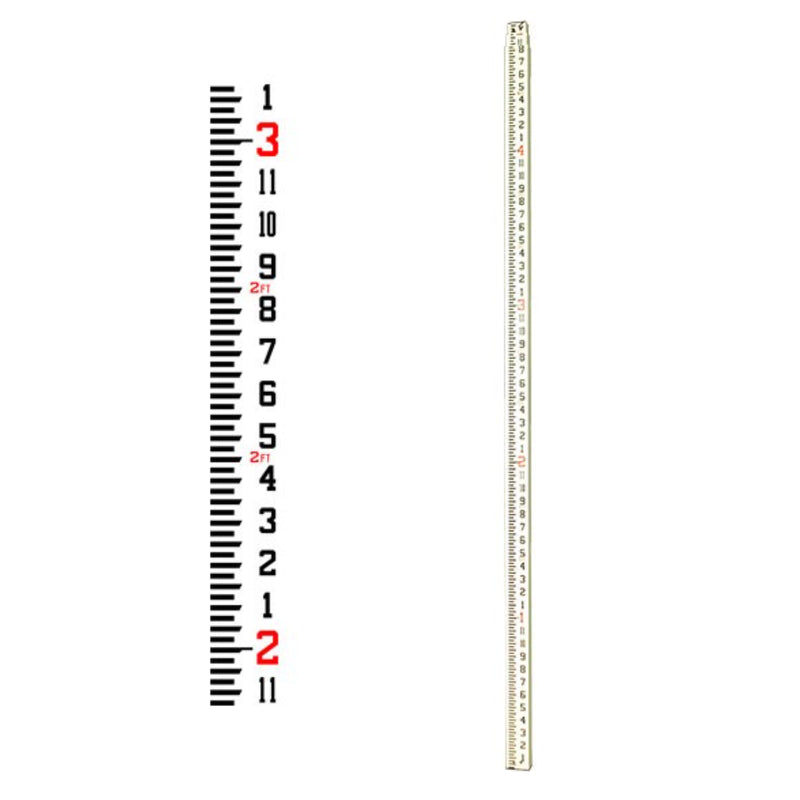 92022 CR13I 13' Fiberglass Level Rod - Inches