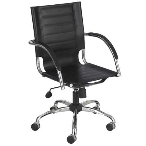 Safco Flaunt Managers Chair Black Leather - 3456BL