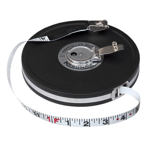 MC10M100 100' Fiberglass Closed Reel Tape - 10ths & Metric