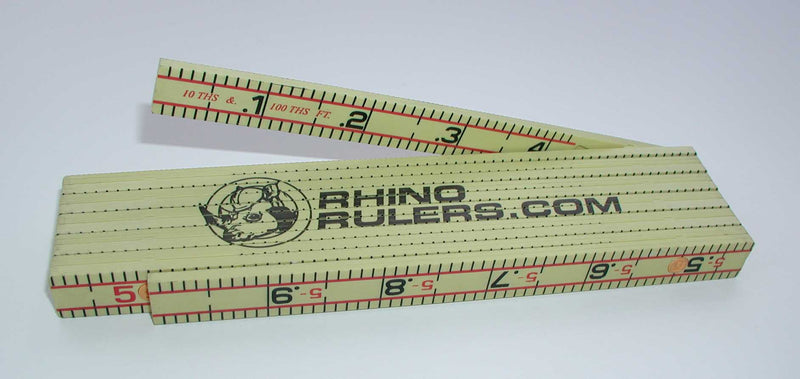 0355120-031627AG Rhino Folding Ruler - Brick Scale
