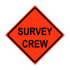 4026048-EV-HF-SC 48" Vinyl Safety Sign with Ribs - Survey Crew