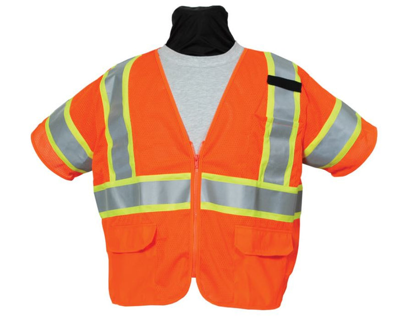 DV-8390-54-FOR XL Class 3 Safety Vest - Flo Orange