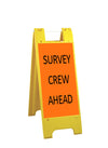 155-YHLGEG MiniCade Safety Sign - Survey Crew Ahead