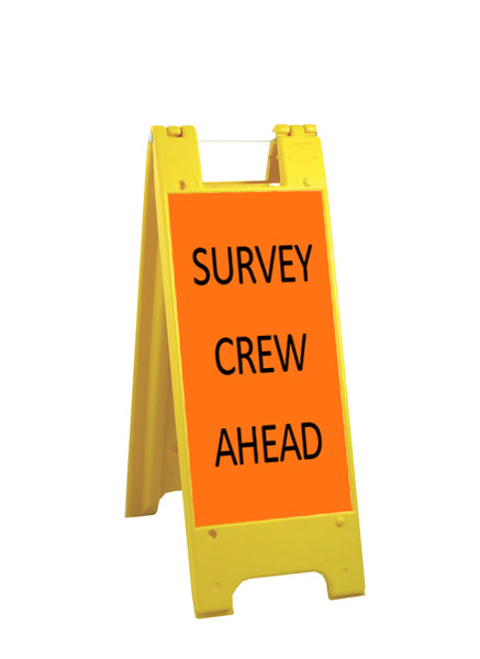 155-YHLGEG MiniCade Safety Sign - Survey Crew Ahead