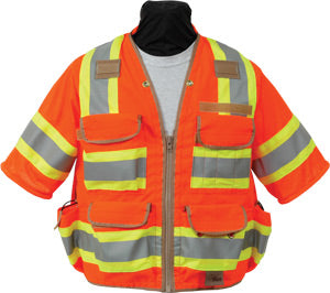 8365-54-FOR Utility Safety Vest - Orange-XLarge