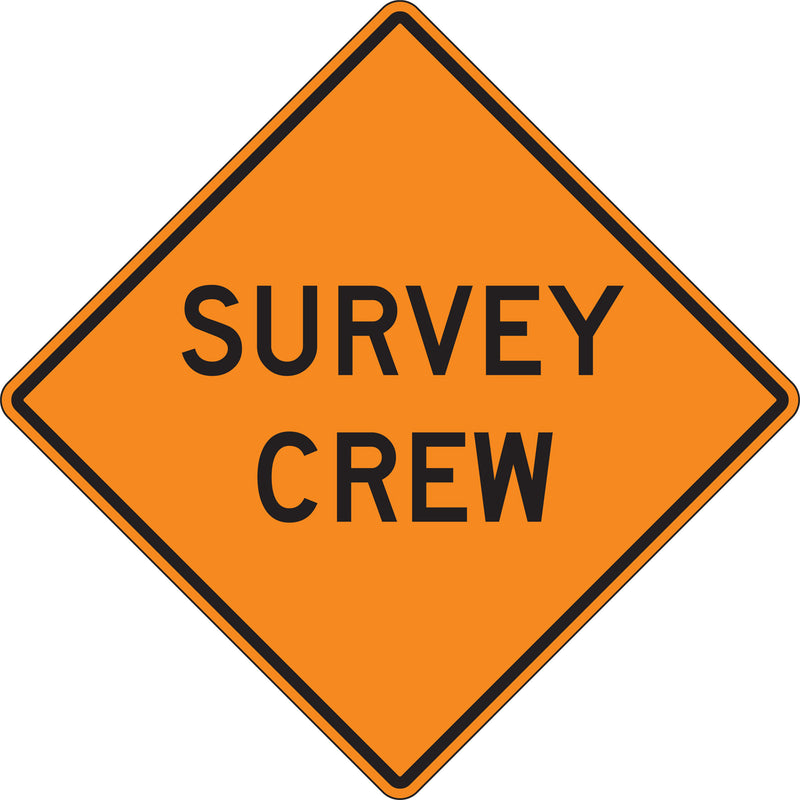 58075 48" Mesh Safety Sign - Survey Crew