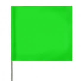 2X3X21 Marking Flags - GREEN GLO