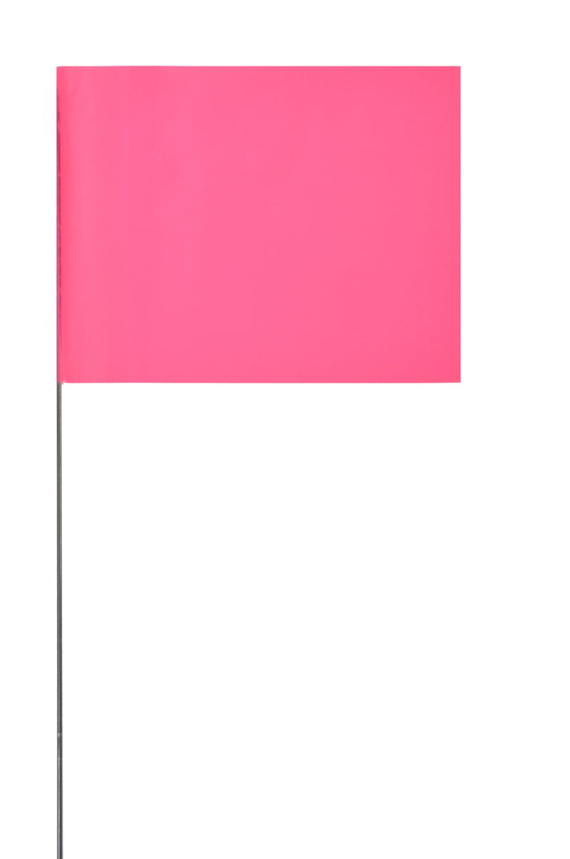 4X5X30 Marking Flags - PINK GLO