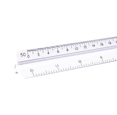 92121  12" Plastic Engineers Tri-Scale