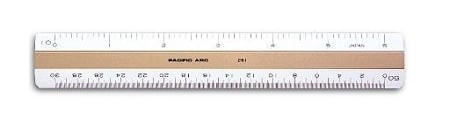 3030PC 12" 30cm Flat Metric Scale