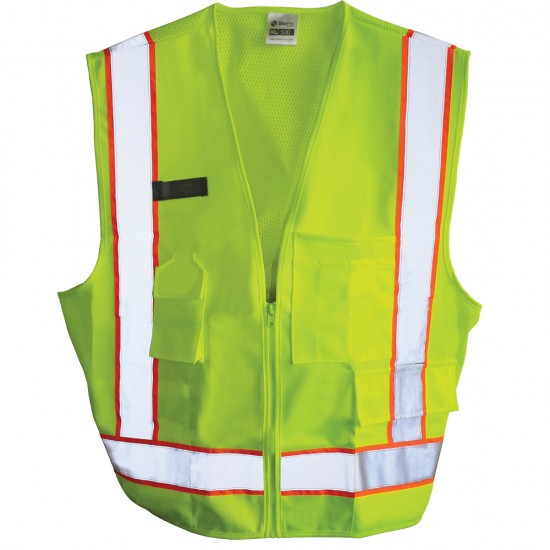 DV 23-500-LS Construction Safety Vest - Lime