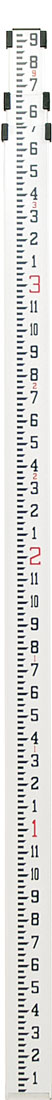 7321-30 9' Aluminum Level Rod - Inches