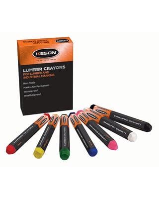 Keson Lumber Crayons - 12pk - Yellow - LCYELLOW